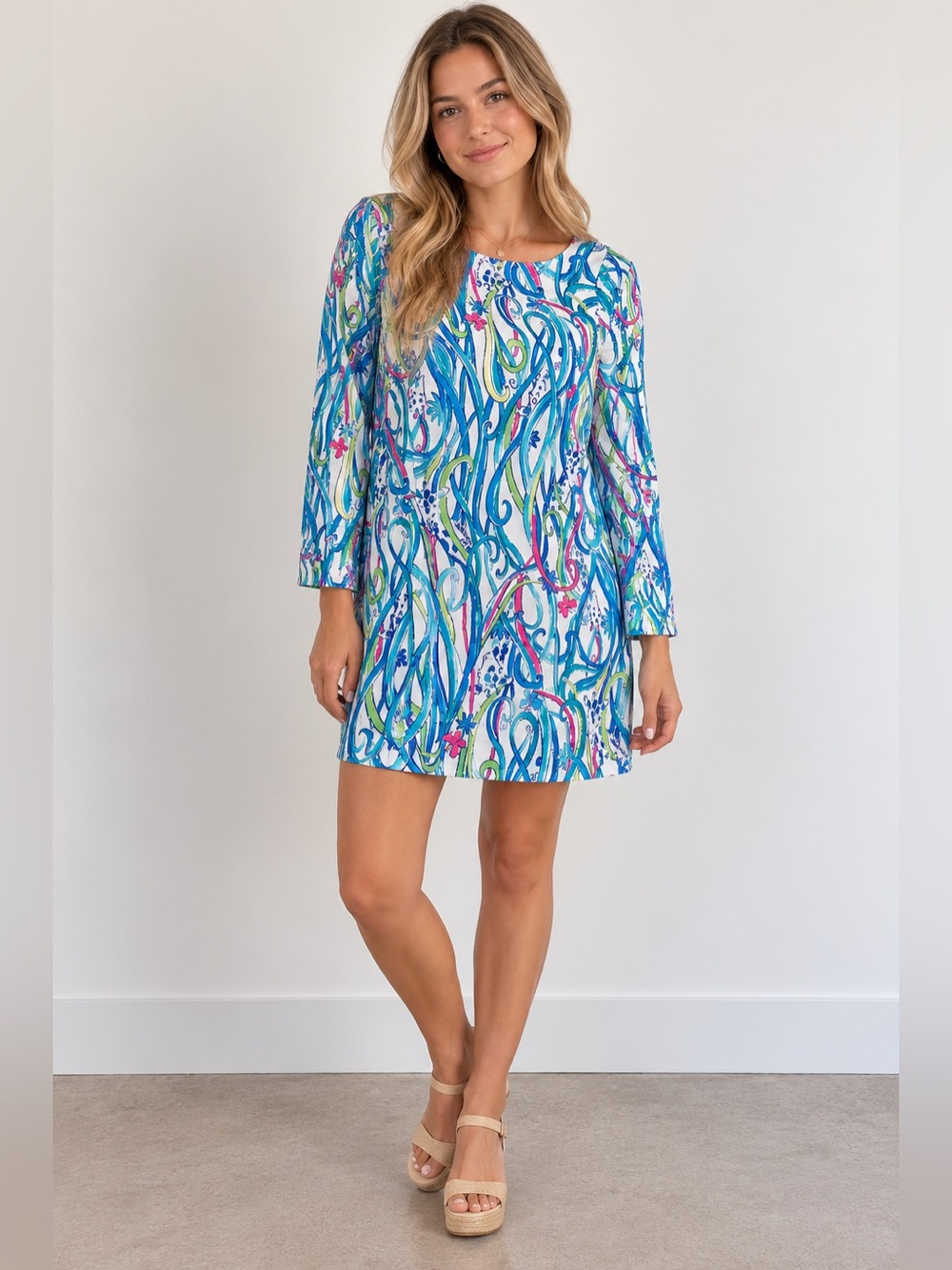 Lilly Pulitzer butterfly 🦋 colorful 70s print short dress, size small